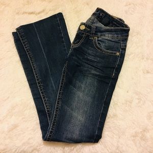 Hemmed Wishful Park bootcut jeans
